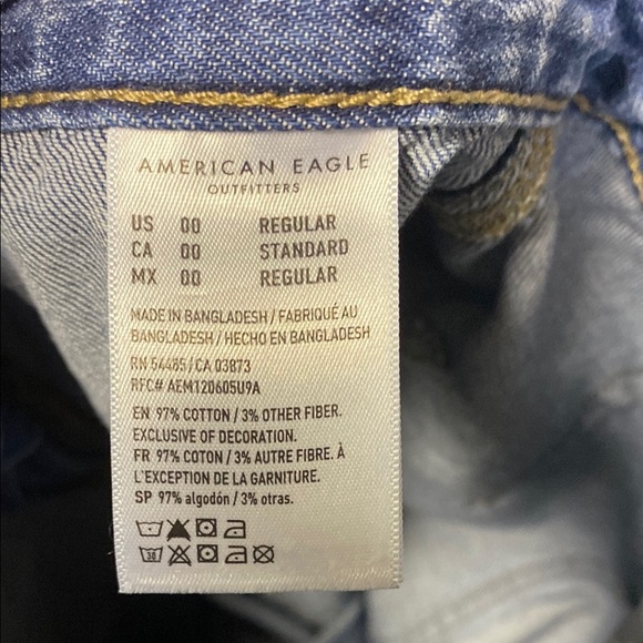 American Eagle Outfitters Blue Denim Cargo Pants - Picture 7 of 7
